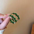 Vintage Cubic Zircon Geometric Stud Earrings 6W6JER819