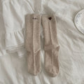 Heart Embroidered Cotton Socks - DippedShop Wholesale - #6915