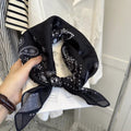 Chic Floral Print Square Silk Scarf 6W6NSI189