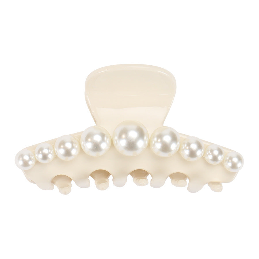 Vintage Big Pearl Acetate Hair Claw MK2PPM6W6HCP356