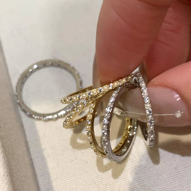 Cubic Zirconia Thin Ring - DippedShop Wholesale - #2323