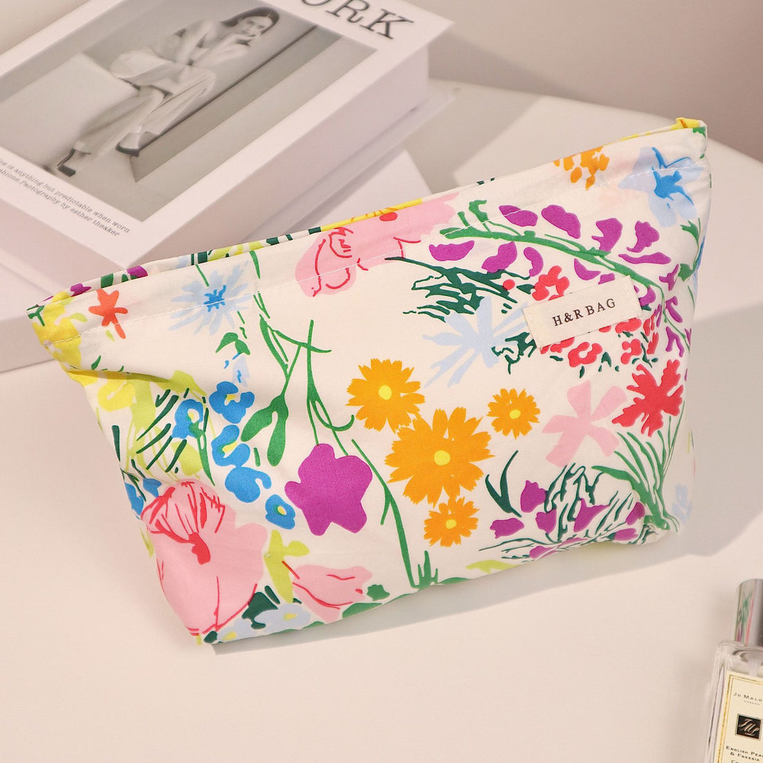 Colorful Floral Print Simple Cosmetic Bag DPB1012