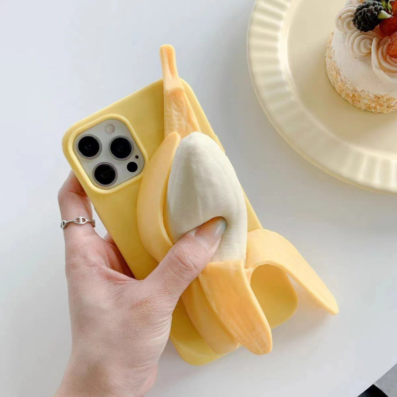 Cute Unique 3D Banana Soft Silicone iPhone Case 6Z13HPC214