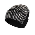 Sparkly Rhinestone Solid Color Knit Beanie Hat 6W6HAT655