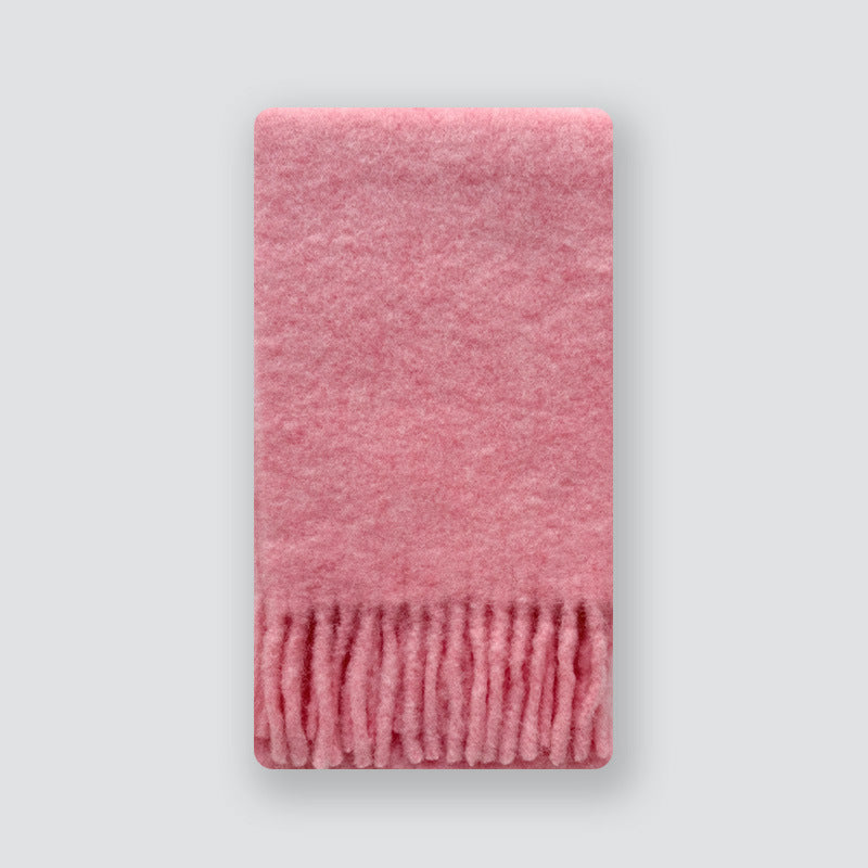 Warm Solid Color Wool Blend Knit Scarf 6W6NSW256