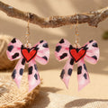 Leopard Bow Dangle Earrings - DippedShop Wholesale - #5267