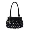 Fresh Polka Dots Bowknot Ruffled Underarm Bag 6W10BBG1381