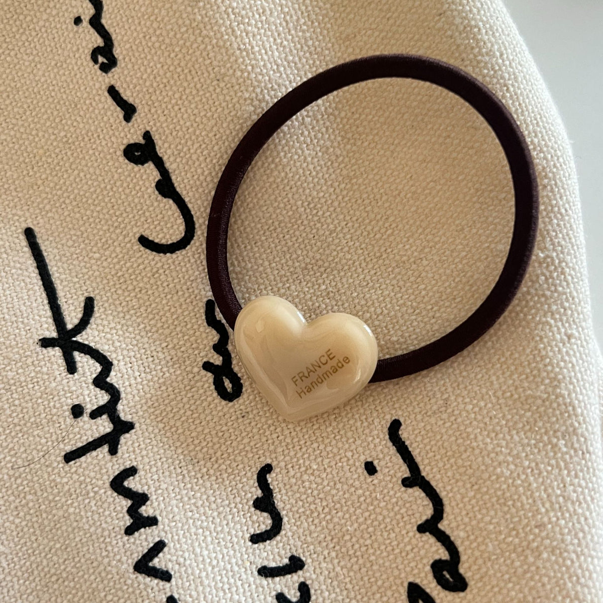 Vintage Heart Acrylic High Elastic Scrunchies 6W6HSR485