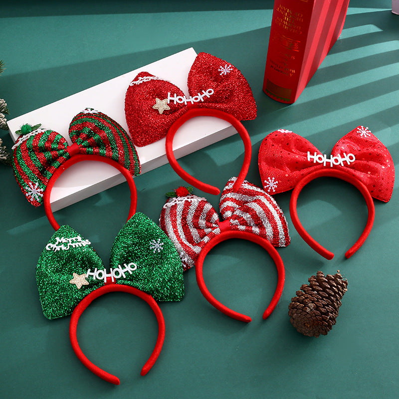 Glitter Sequin Bow Headband - DippedShop Wholesale - #9603