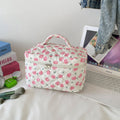 Floral  Quilted Storage Cosmetic Bag 6C5CO72