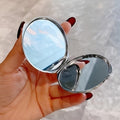 Cute Cat Shape Rhinestone Portable Foldable Mirror 6C5MR106
