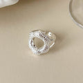 Stylish Gold Plated Diamond Open Ring 8ZA6JRG120T