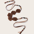 Boho Flower Rope Braided Dress Waist Belt MK2LEEP6W6JBT53