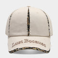 Casual Leopard Trim Frayed Baseball Cap 8BK6HAT183L