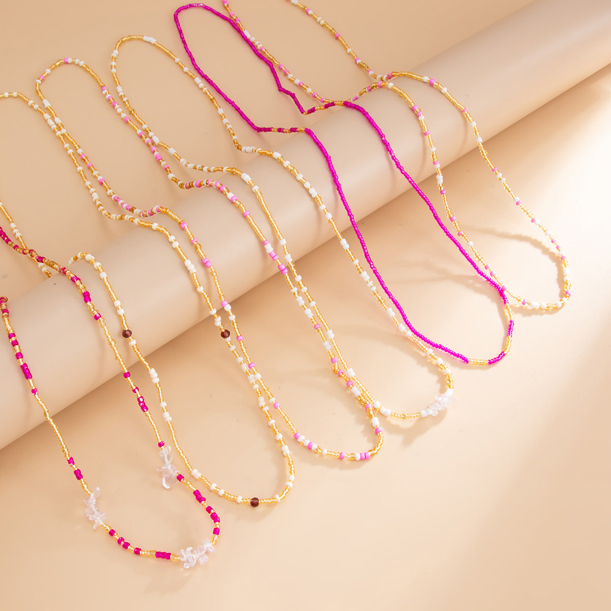 Boho Multi -Layered Stretchy Beaded Waist Chain 8ZA6JBC81L