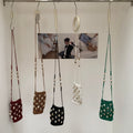 Mini Hollow Hand Made Bead Chain Crossbody Bag 8CW6BBG518L