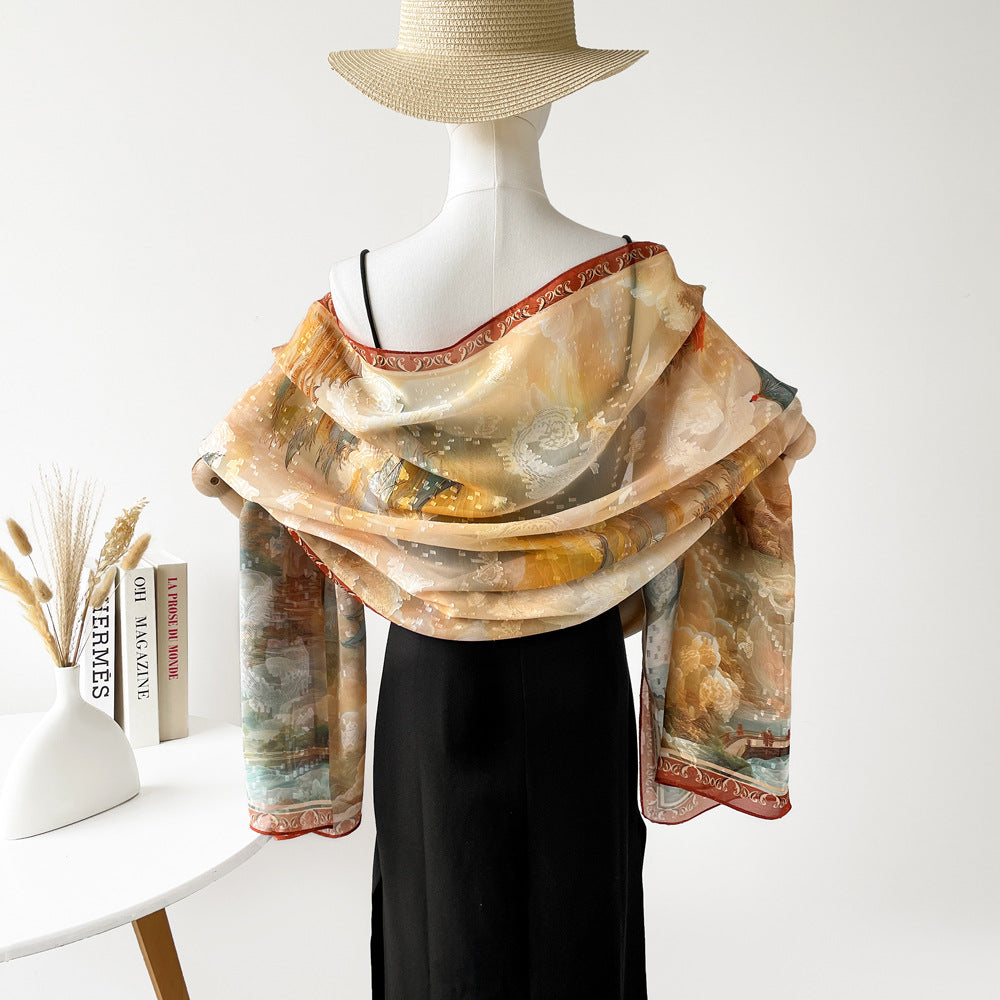 Floral Burnout Shawl - DippedShop Wholesale - #2019
