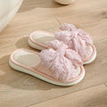 Linen Bowknot Slide Slippers - DippedShop Wholesale - #8867
