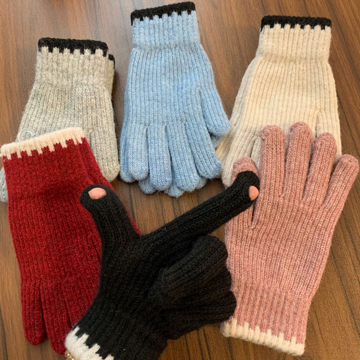 Knitted Touchscreen Winter Gloves - DippedShop Wholesale - #7315