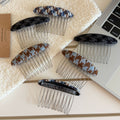 Knit Plaid Reverse Insert Hair Comb Clip MK2MBEP6W6HPN12