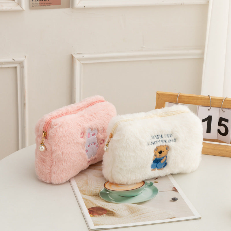 Plush Rabbit Cosmetic Bag - DippedShop Wholesale - #3667
