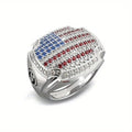 Stylish Chunky Sparkling Zirconia Wide Ring 8ZA6JRG206T