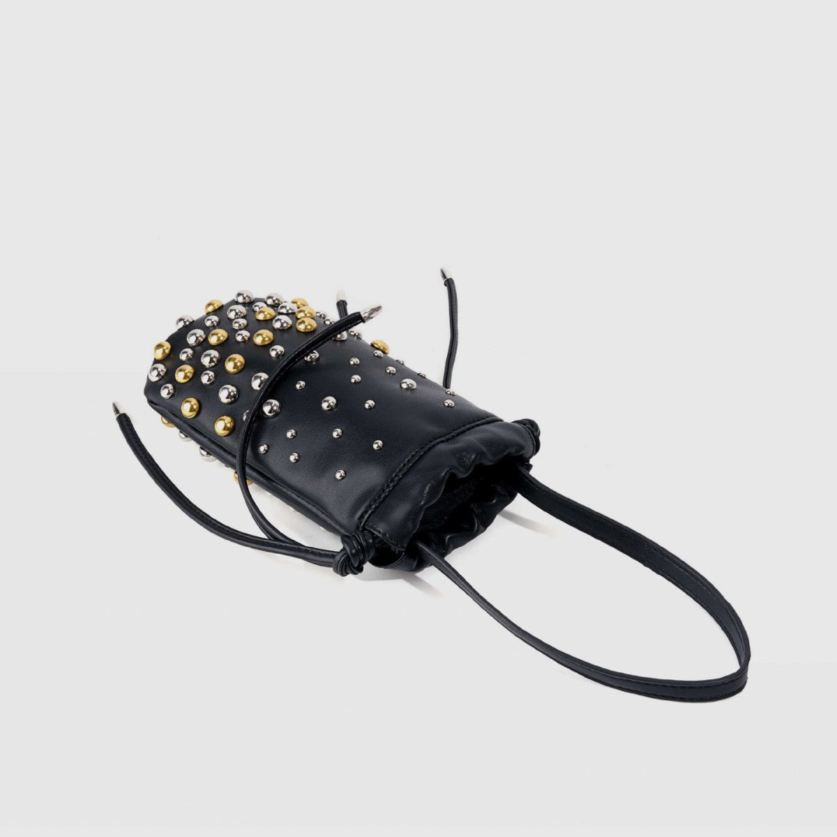 Fashion Metal Studded Bucket Bag Handbag 6W10BBG1385