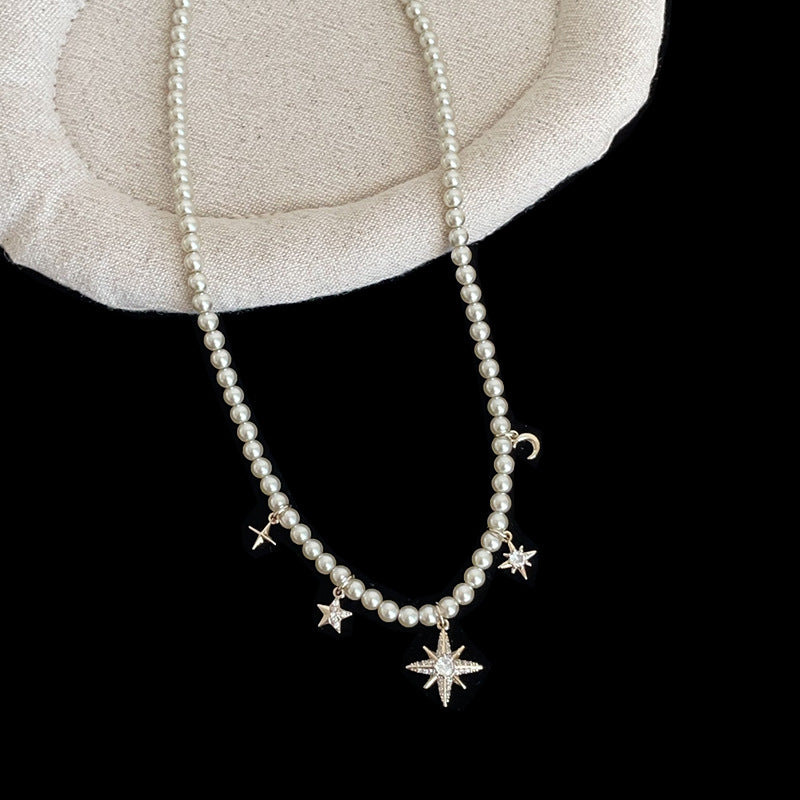 Pearl Chain Pendant Necklace - DippedShop Wholesale - #9491