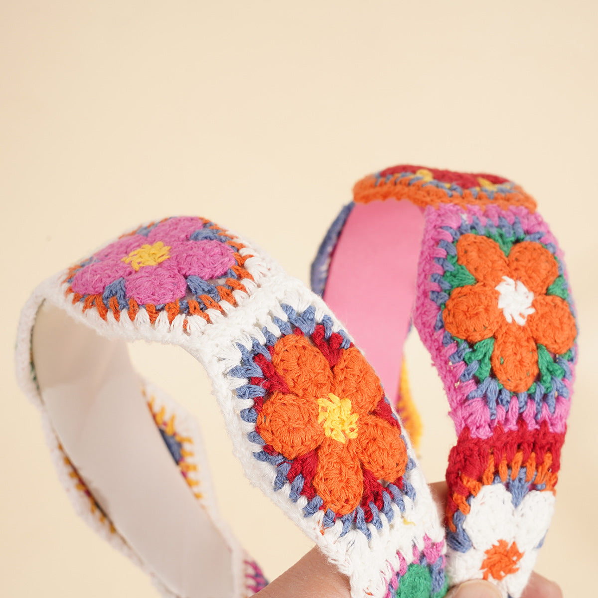 Knitted Floral Head Band - DippedShop Wholesale - #4419