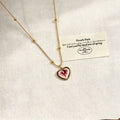 Vintage Evil Eye Heart Pendant Choker Necklace 6W6JNC651