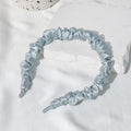 Minimalist Ruched Solid Color Mulberry Silk Headband 6W6HBD372