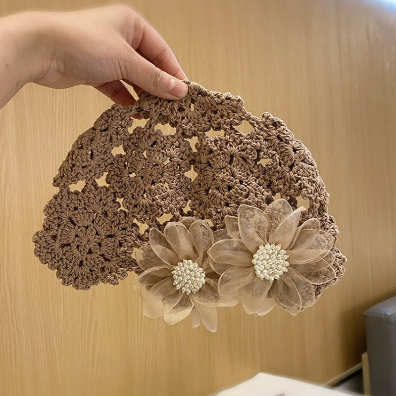 Elegant 3D-Florall Crochet Hollow Out Knit Beanie MK2CK6W6HAT68