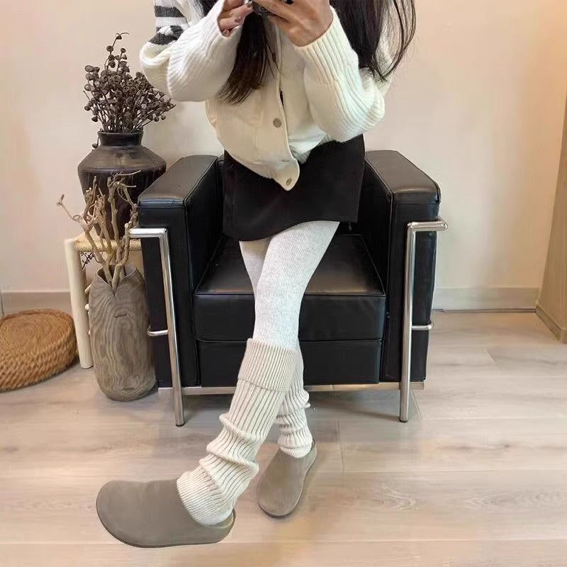 Knit Over Knee Footless Socks  Warm Leg Warmers 6W8FSO850