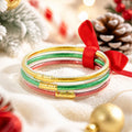 Cute Glitter Filled Jelly Bangle Bracelets Set 6W6JBR658