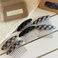 Knit Plaid Reverse Insert Hair Comb Clip MK2MBEP6W6HPN12