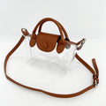 Trendy Clear Dumpling Color Contrast Crossbody Bag 6W10BBG2121