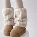 Fluffy Faux Velvet Thermal Boot Cuffs 6W8FSO880