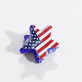 Stylish USA Flag Love Shape Nonslip Hair Clip 8AS6HCP58T