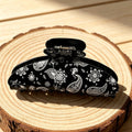 Boho Style Paisley Print Acrylic Hair Clip 6W6HCP1630