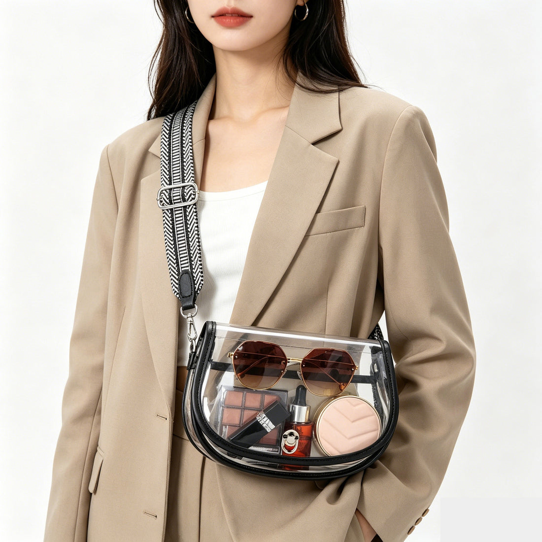 Trendy Transparent Stadium Approved Crossbody Bag MK2PLC6W10BBG383