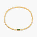 Luxury Square Rhinestone Gold Plated Beaded Bracelet 6W6JBR529