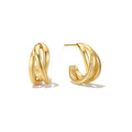 Irregular Twist Wavy Line C-shaped Earrings 6W6JER571