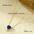 Cubic Zirconia Heart Pendant Choker Necklace 6W6JNC392L