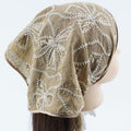 Vintage Embroidered SequinTriangle Headscarf MK2BK6W6HHS28