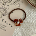Vintage Flower Pearl Acetate Elastic Hair Tie MK2BW6W6HHT07