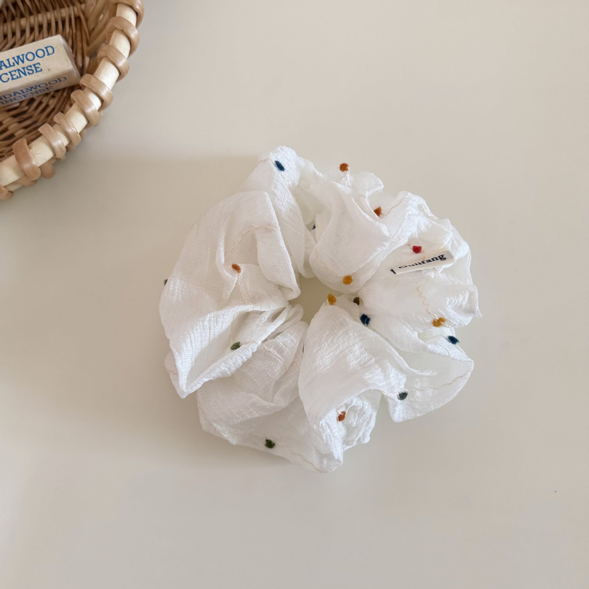 Fashion Colorful Polka Dots Ruffled Hair Scrunchies MK2BW6W6HSR74