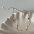 Cute Colorful Beaded Snake Chain Necklace 6W6JNC432