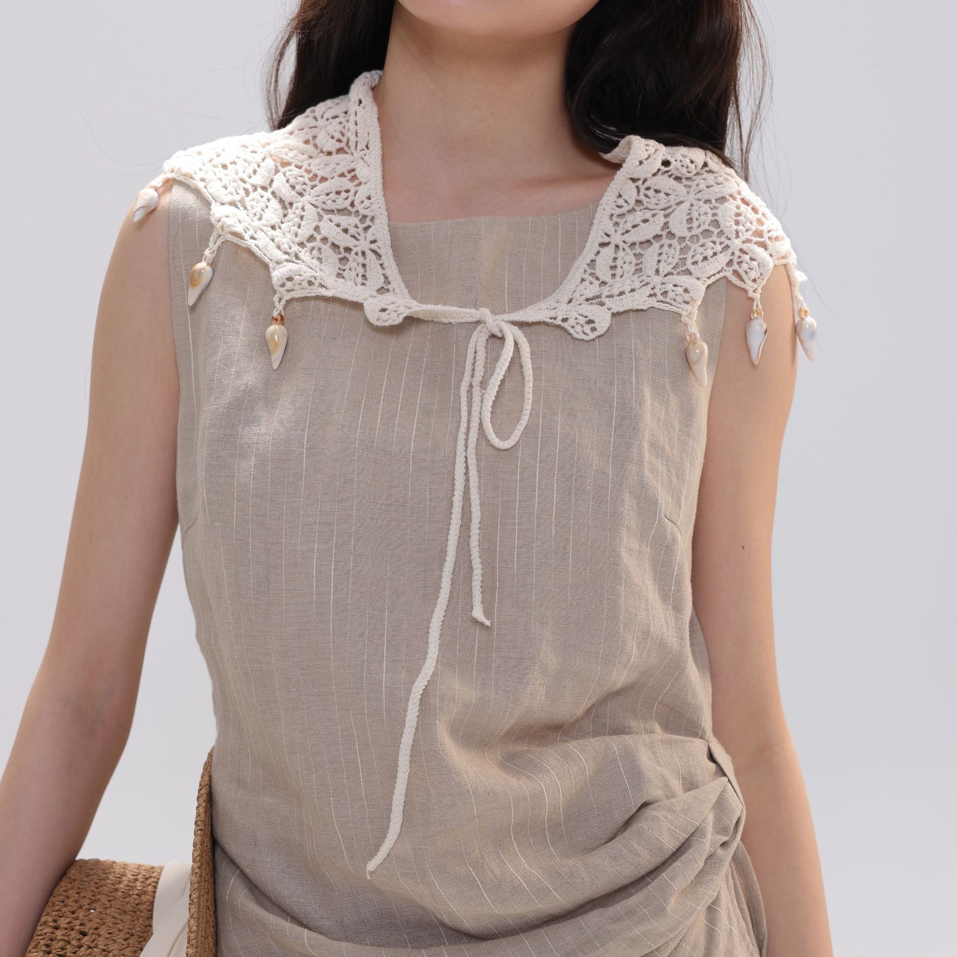 Minimalist Shell Tassel Shawl - DippedShop Wholesale - #7475