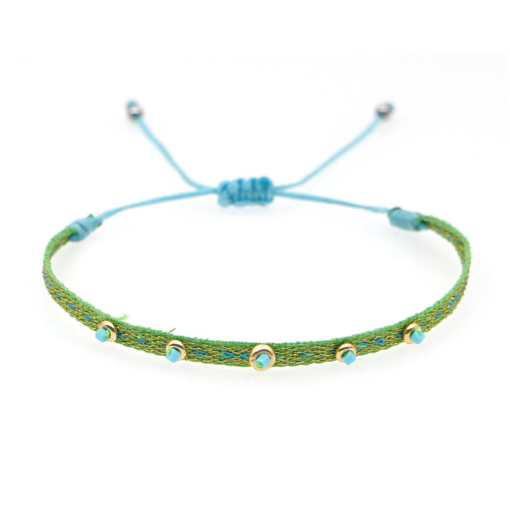 Handmade Seed Bead Braided Adjustable Bracelet 6W6JBR475