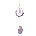 Natural Stones Purple Crystal Moon Wrap Suncatchers MK2CZAS6H7HLS74